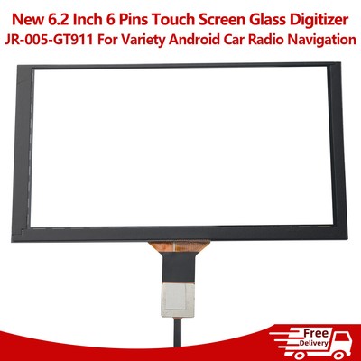 6.2'' 6 Pin Touch Screen Glass Digitizer JR-005-GT911 for VW Variety Car Radio