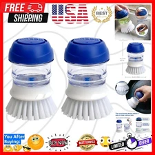 Elegant 2-Pack Dish Brush with Built-In Soap Dispenser for Effortless Cleaning