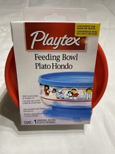 Playtex Cups Mealtime Childs Feeding Bowl w/Suction Base Storage Lid