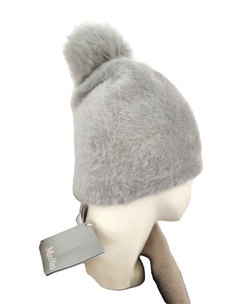 🌟 MAX MARA Grey ANGORA Wool Beanie HAT, ONE Size | eBay
