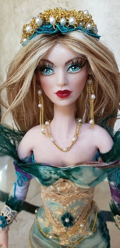 Art Doll in Fashion dress unique home Sculpture interior design Boudoir 20" - Picture 6 of 12