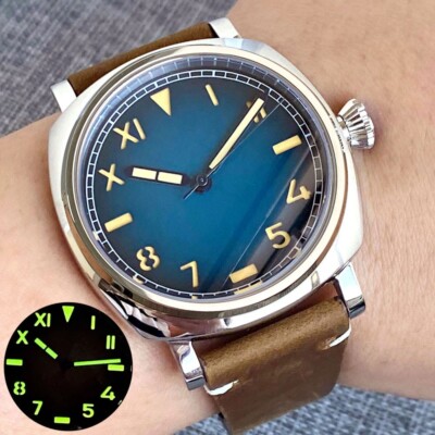 New 42mm 20ATM Miyota 8215  Automatic Diving Men Watch Blue California Dial Lume