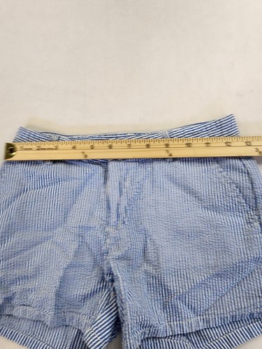 Gap Kids 12 Girls Verical Striped Blue White Pockets Nautical Adjustable Waist - Picture 4 of 10