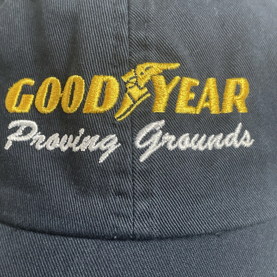Gorra Goodyear Racing Proving Grounds Azul Amarillo Ajustable Bandera de Texas de EE. UU. Foto 2 de 4