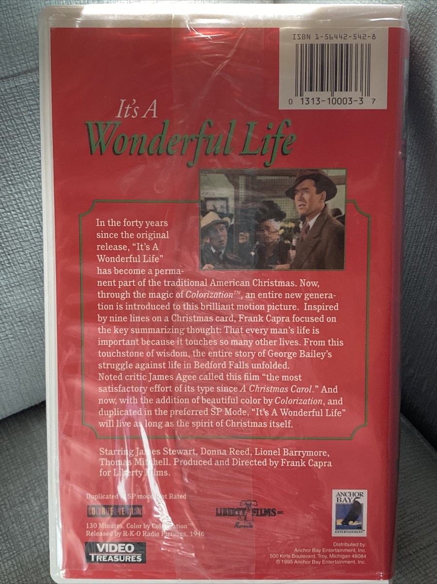 NEW Its a Wonderful Life (VHS, 1995) TAPE - Clamshell COLORIZED | eBay