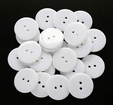 100 Pcs 1 Inch 2 Holes Resin Buttons for Sewing Crafts Round Shirt Button