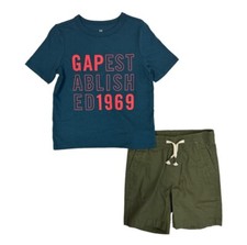 GAP Boy's 2-Piece Short Sleeve T-Shirt  Shorts Outfit Set Size 10-12