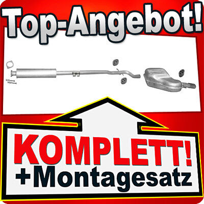 Auspuff Auspuffanlage Mittel//Endschalldämpfer für Volvo S60 2,0 T 2,3 2,4 D5