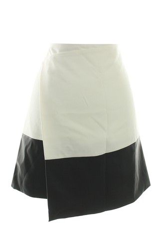 Vince Camuto New Vanilla Pleather-Panel Wrap Skirt 12 $89 - Picture 1 of 4