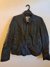 Womans Faux Leather Jacket, Black Xxl