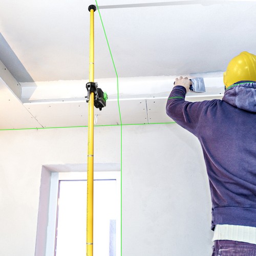 12Ft/3.7m Telescoping Pole w/Adjustable Laser Level Tripod For Rotary&Line Laser - Picture 5 of 16