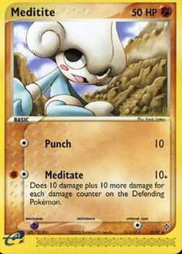 Pokemon Card - Dragon 37/97 - MEDITITE (uncommon) - NM