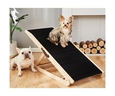 Woohoo Dog Ramp for Bed- 18" Extra Wide - Non-Slip Rubber Surface - Folding W...