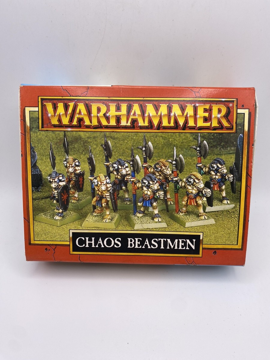Warhammer Fantasy - Chaos Beastmen w/ Halberds - 90s - BOX ONLY