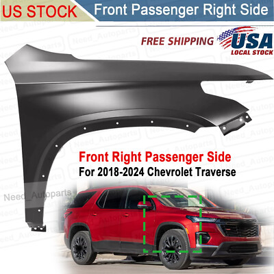 Passenger Side Fender Fits 2018-2023 2024 Chevrolet Traverse Replacement Right