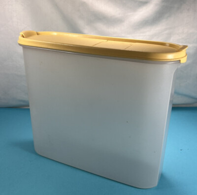 Tupperware Cereal Keeper 20 Cup Storage Container Sheer Base w/ Tan Lid M190