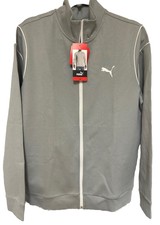 Puma Men s Track Jacket Full Zip Pockets Gray...
