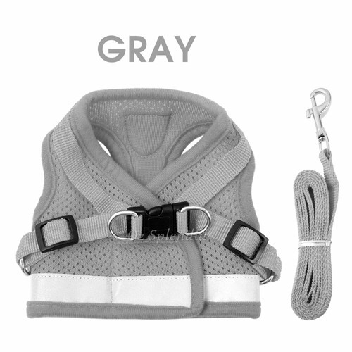 Kitten Dog Cat Harness and Leash for Walking Adjustable Soft Pet Vest Collar AU - Picture 12 of 12