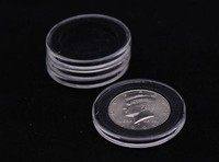 50 Airtite Capsule Holders & Black Rings For 1/2 Half Dollar & Other 30mm Coins 50 Airtite Capsule Holders & Black Rings For 1/2 Half Dollar & Other 30mm Coins