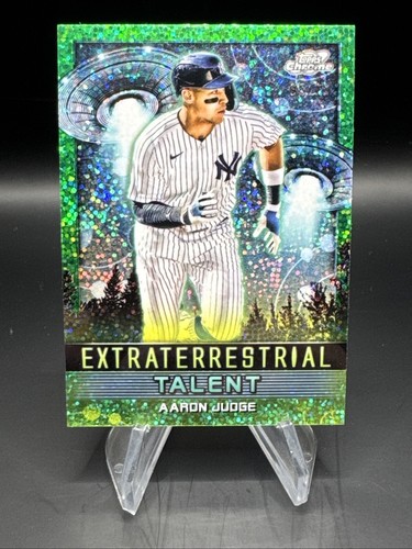 Aaron Judge [Green] #ET-11 2024 Topps Cosmic Chrome Extraterrestrial Talent card