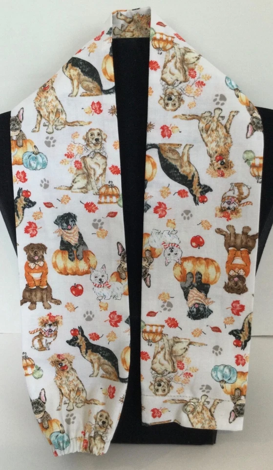 Fall Dog Print MD RN EMT LPN Stethoscope Cover Uniform Accessory - Image 2 of 3