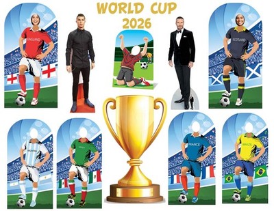 World Cup Football Player Life Size Birthday Party Cutout Decorations