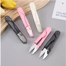 2-Piece U-Shaped Scissors Set with Safety Handle for Thread Embroidery
