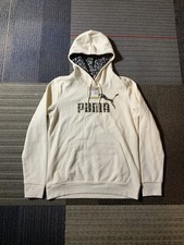 NWT Womens Puma Size Medium Ivory Glow Logo Hoodie