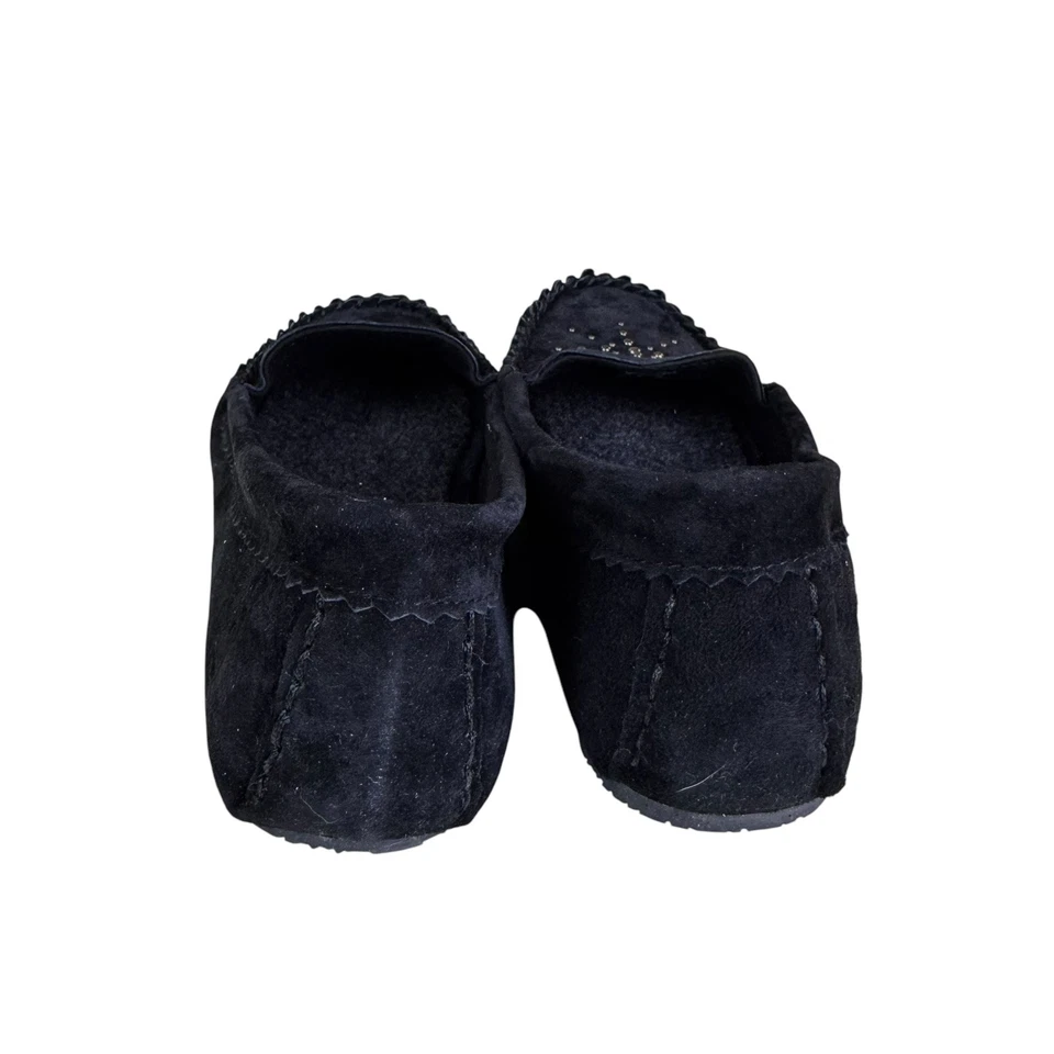 Zapatilla mocasín Daniel verde para mujer talla 6 Nikki negra gamuza forrada de vellón nueva Foto 4 de 4