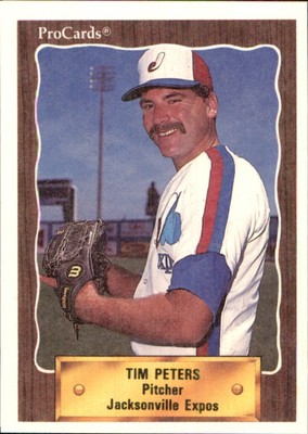 Tim Peters 1990 ProCards #1373 RC Jacksonville Expos *AutographDen*