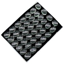 50 Pcs Natural White Quartz 13-16mm Oval Cabochon Gemstones for Pendants & Rings