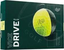 Vice Golf Drive Golf Balls (Yellow, 12pk) 1 Dozen 2025 NEW