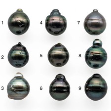 11-12mm Tahitian Pearl Drop with High Luster and Natural Color with Minor Blemi