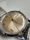 Timex Vintage 1965 Marlin Wind Up 34MM Champagne Sunburst Runs Good