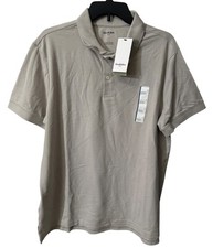 Men  s Goodfellow Grey Polo Shirt Standard fit size Large NWT
