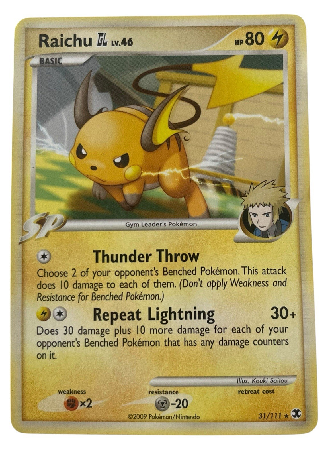 Raichu GL 31/111 – Rising Rivals – Lightly Played Pokémon Card