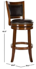 Safavieh LAZZARO BARSTOOL, Reduced Price 2172767224 FOX7012D