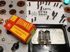 PAIRE Matched NOS 6AU6 Brimar Britain ~ EF94 Mic SonyC800G C37 Altec 21 StamA...