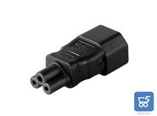 Adattatore Alimentazione IEC320 C14 a C5 femmina PC per Alimentatori Notebook