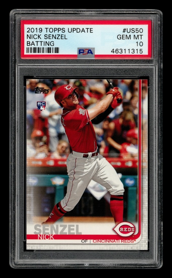 2019 Topps Update: #US50 Nick Senzel Batting PSA 10 GEM MINT