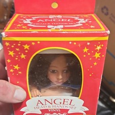 Fibre-Craft Vinyl Angel Girl Doll Head Arms Set Brown Medium Complexion