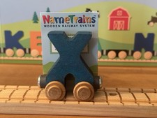 Maple Landmark Name Train Letter X Magnetic Compatible With Brio /Thomas