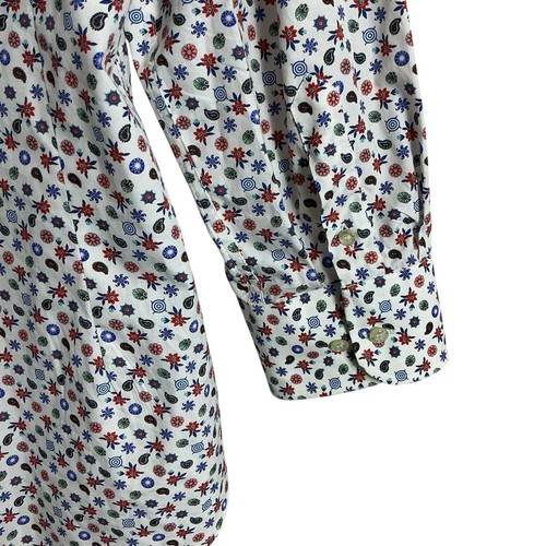 Etro Gr. 46 Blumen Paisley Print 100% Baumwolle Langarm Made In Italy Luxus - Bild 6 von 9