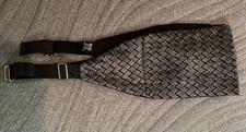 NEW Brandon Michael Cummerbund Silver Black Diamond Men's L 36-38 CLEARANCE