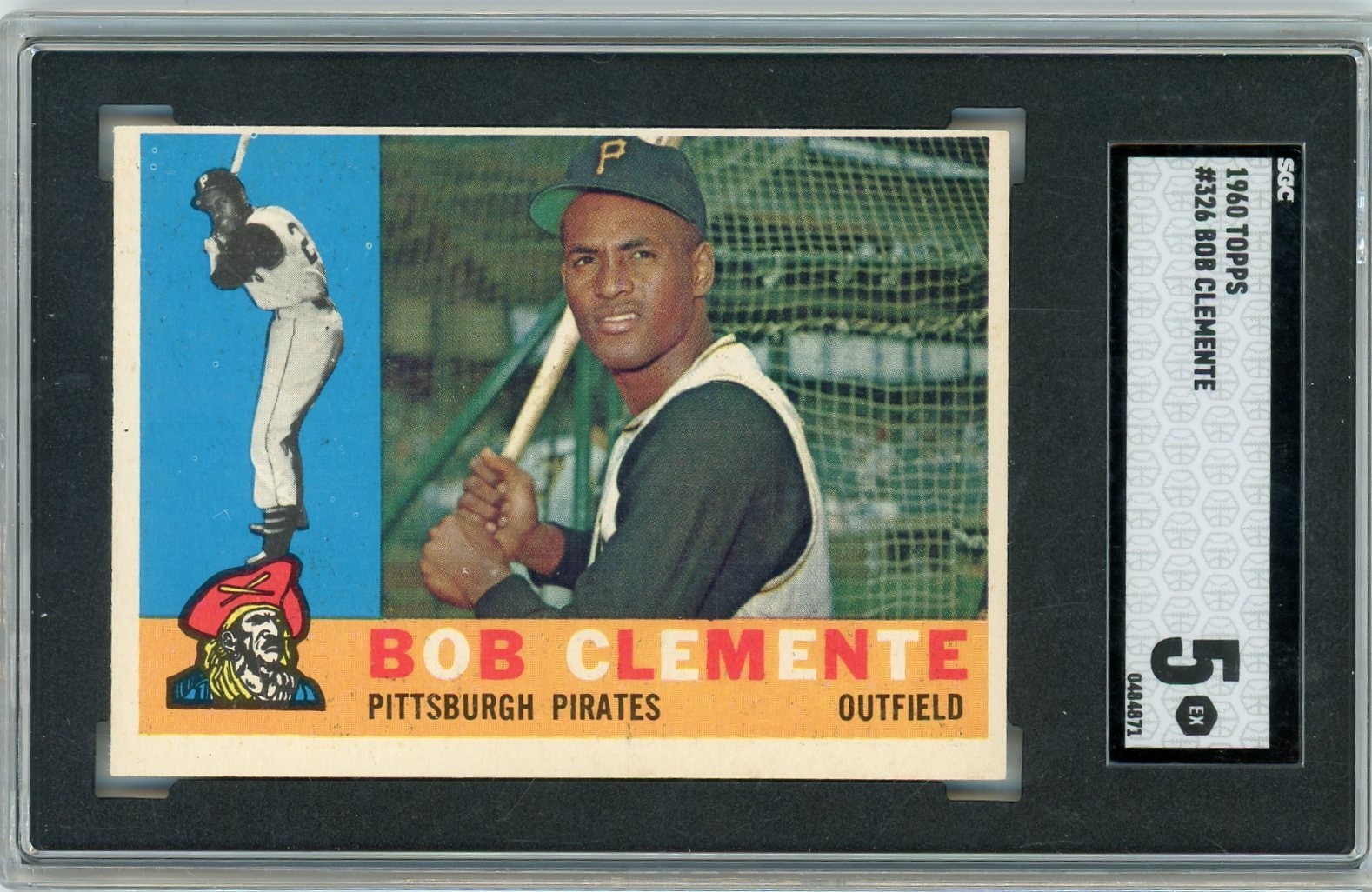 1960 TOPPS #326 ROBERTO BOB CLEMENTE PIRATES HOF SGC 5
