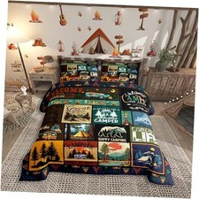 Camper Comforter Set Happy Camping Bedding Set for Camper King Camping 02