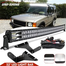 Fits Land Rover Discovery 1 & 2 Curved 52" Led Light Bar Dual-Row Brackets +Wire