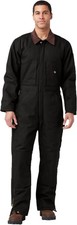 NWT Dickie's Men's Insulated Blended Duck Full Coverall Black Size XL 170 FLH77