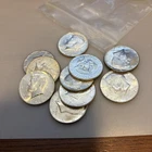 One half 1965-1969 $10 Roll of 10 Kennedy 40% Silver Half Dollars BU