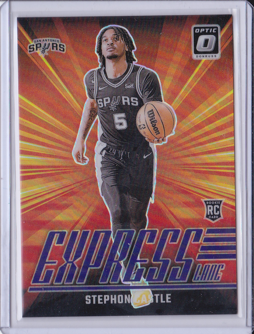 Stephon Castle 2024-25 Donruss Optic Express Lane RC Rookie #1 San Antonio Spurs